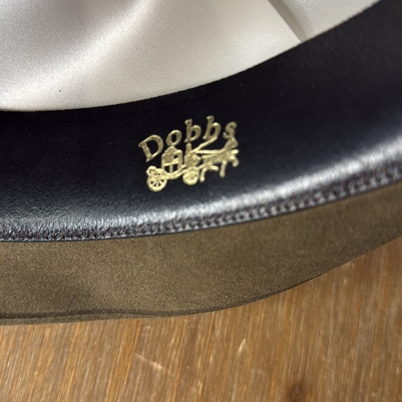 Dobbs Fifth Avenue Jet 707 Willow Brown Felt Fedora Hat 7 1/8 Green Ribbon Oval - Picture 9 of 13